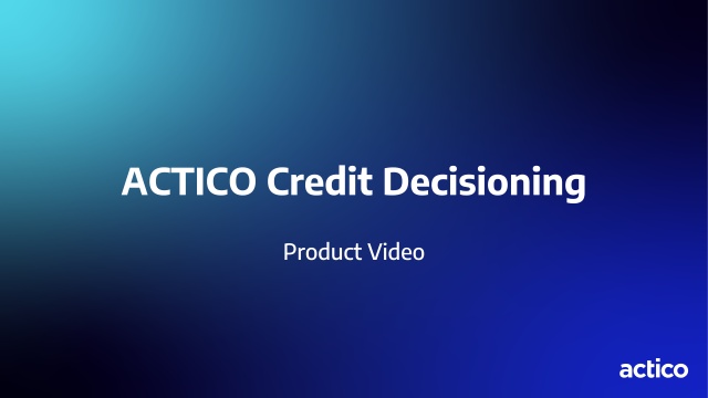 screenshot of ACTICO Credit Decision Platform
